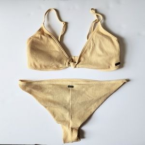 Roxy Mind of Freedom Yellow Bikini Size Small